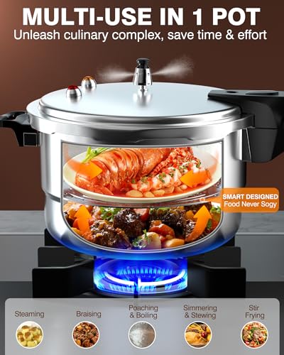 WantJoin 10Qt Aluminum Pressure Cooker With Release Valve - Image 4