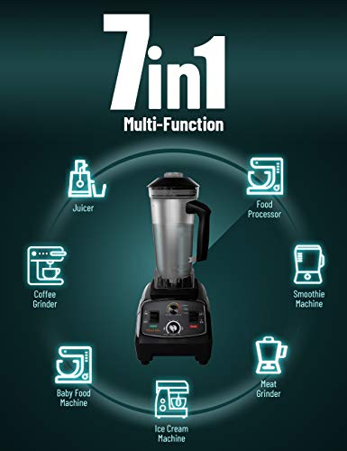 WantJoin Professional Countertop Blender 1800W Smoothie Maker - Image 4