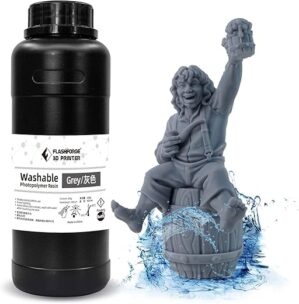 FLASHFORGE Water Washable 3D Printer Resin, Grey