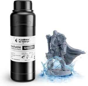 FLASHFORGE Water Washable 3D Printer Resin, Grey