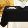 Smiry Waterproof Anti-Scratch Polyester Tablecloth, 60×84, Black