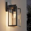 Kalium Waterproof Matte Black Outdoor Wall Lanterns