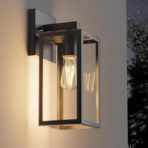 Kalium Waterproof Matte Black Outdoor Wall Lanterns