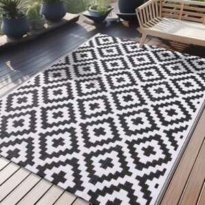 OLANLY Waterproof Reversible Outdoor Patio Rug 5×8 ft