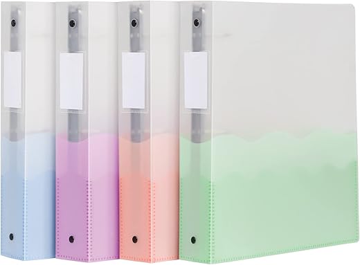 Oxford Wave Binders, Strong Flexible Poly, 4-Pack