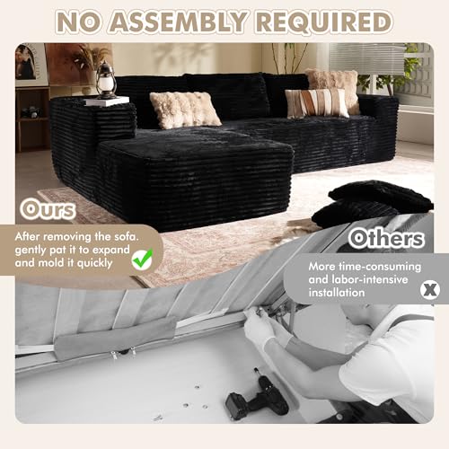 weaxty W 106" Cloud Sectional Couch With Chaise - Image 3