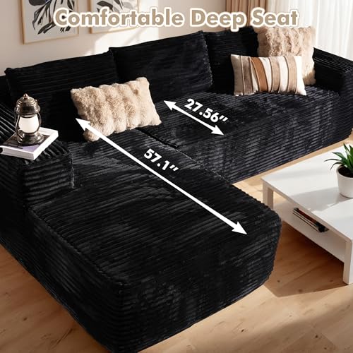 weaxty W 106" Cloud Sectional Couch With Chaise - Image 4