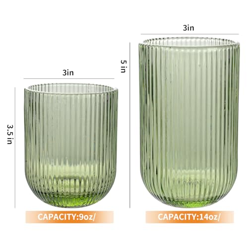 WeirdUncle Ribbed Glassware Set: Highball & Rocks - Image 3