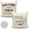 JOJOGOGO Welcome To Our Porch Pillow Covers
