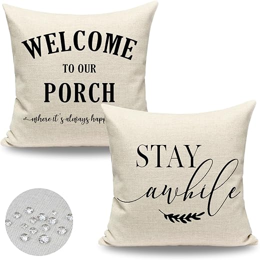JOJOGOGO Welcome To Our Porch Pillow Covers