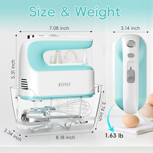 WEPSEN Electric Hand Mixer, 5-Speed, 380W - Image 5