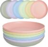 JSYMJSY Wheat Straw Deep 10″ Unbreakable Plates Set