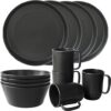 shopwithgreen Wheat Straw Dinnerware Sets, 12 PCS