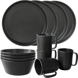 shopwithgreen Wheat Straw Dinnerware Sets, 12 PCS