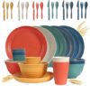 SGAOFIEE Wheat Straw Unbreakable Dinnerware Set