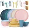 DAPIPIK Wheat Straw Unbreakable Dinnerware Set 36-Piece