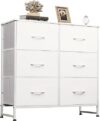WLIVE White 6 Drawer Double Dresser