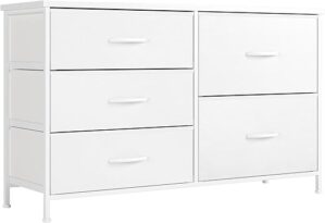 Nicehill White Bedroom Dresser With 5 Drawers