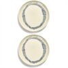 Serax White Blue Stoneware Dinner Plates Set