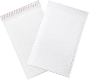 Aviditi White Bubble Mailers, #3, Self-Seal, Case of 100