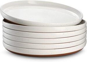 DOWAN White Ceramic Dinner Plates Set