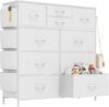 Lulive White Dresser With 10 Drawers, Organizer