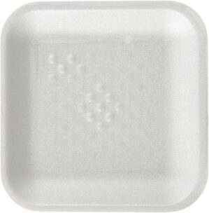 BYLD White Foam Meat Trays, Small Square 1S
