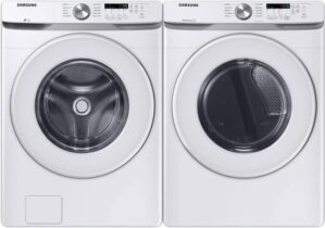 SAMSUNG White Front Load Laundry Package WF45T6000WPR
