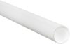 Aviditi White Mailing Tubes With Caps, 2″ x 9″, Pack Of 50