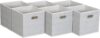 Household Essentials White Mix Set Of 6 Cube Storage Bins