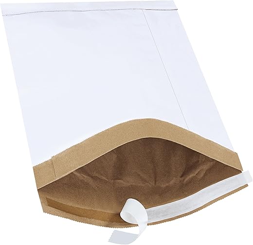 Aviditi White Self-Seal Padded Mailers, 9 1/2" x 14 1/2