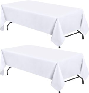 White Classic White Table Cloths For 6-Foot Tables