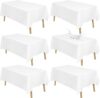 Fixwal White Table Cover Rectangle 8ft, 60×126 Inch
