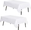 MYSKY HOME White Tablecloth 60×84 Inch Rectangle