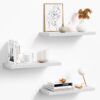 oridom White Wood Floating Shelf Set