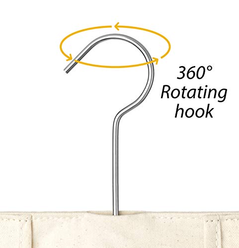 Whitmor Canvas Clothespin Bag Hanging Organizer - Image 5