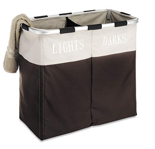 Whitmor Double Laundry Hamper - Lights/Darks Separator - Image 3