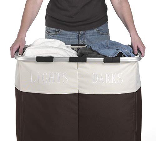 Whitmor Double Laundry Hamper - Lights/Darks Separator - Image 4