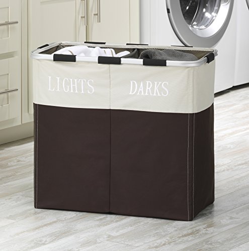 Whitmor Double Laundry Hamper - Lights/Darks Separator - Image 2