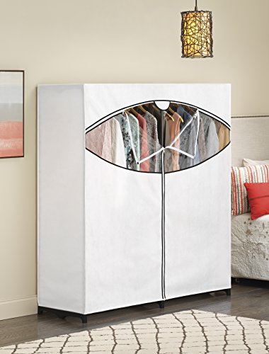 Whitmor Extra-Wide Clothes Closet, 60β White Cover - Image 2