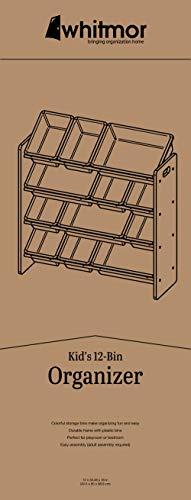 Whitmor Kids 12 Bin Organizer, Primary - Image 3