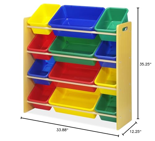 Whitmor Kids 12 Bin Organizer, Primary - Image 4