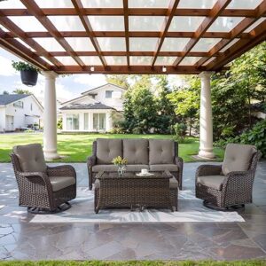 Wicker Outdoor Furniture Set – 6 Piece