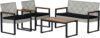 JONATHAN Y Wilder LVG1102C-4SET Modern Coastal Patio Set