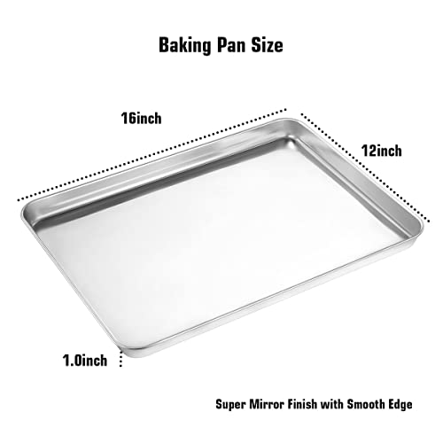 Wildone Baking Sheet & Rack Set, Stainless Steel - Image 4