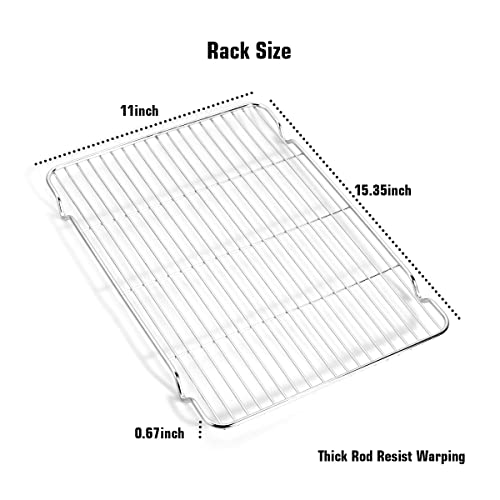 Wildone Baking Sheet & Rack Set, Stainless Steel - Image 5