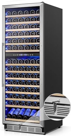 FoMup Wine Cooler Refrigerator, 180 Bottles, Dual Zones