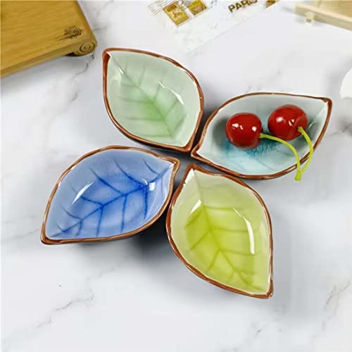 Winlauyet Ceramic Leaf-Shape Sauce Dishes Set - Image 2