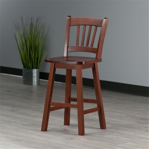 Winsome Fina Swivel Counter Stool - Walnut - Image 2