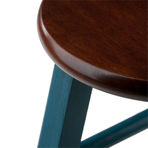Winsome Ivy Stool Rustic Teal/Walnut 13.4x24.2 - Image 5
